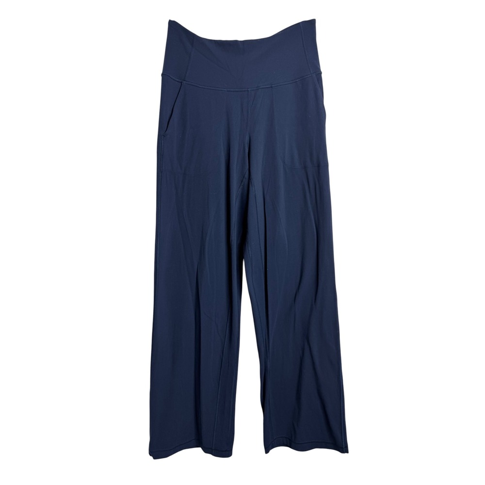 Lululemon Align Wide Leg Crop 23 True Navy Nulu Yoga Pants Pockets Size 8